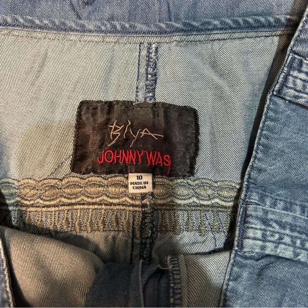 Johnny Was Biya Embroidered Cargo Pants Sz 10 - Picture 6 of 9